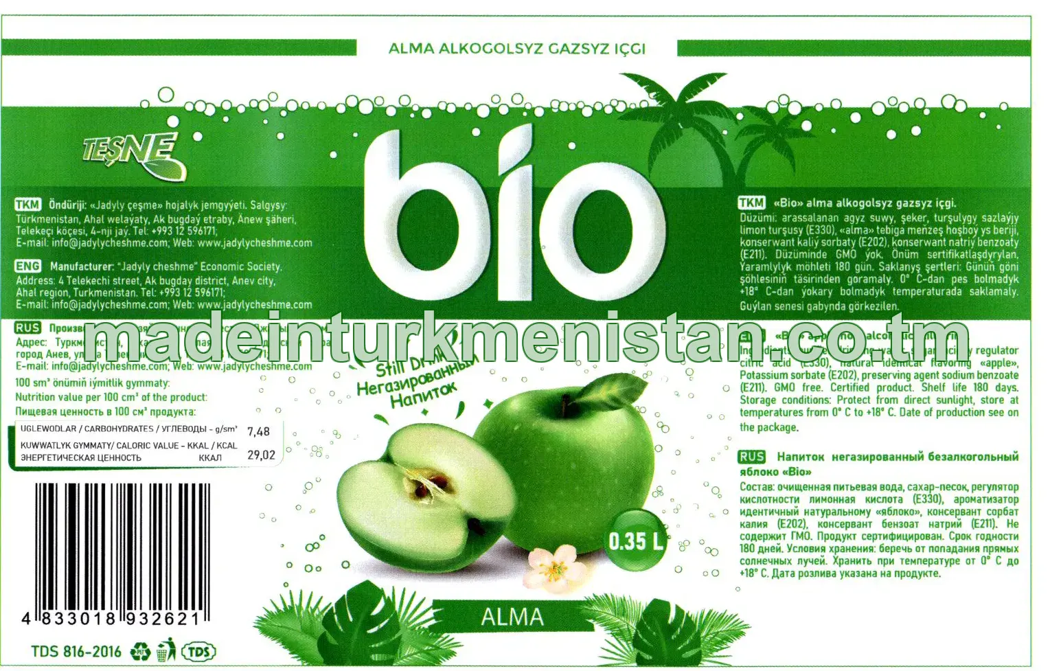 "Bio" alma alkogolsyz gazsyz içgi