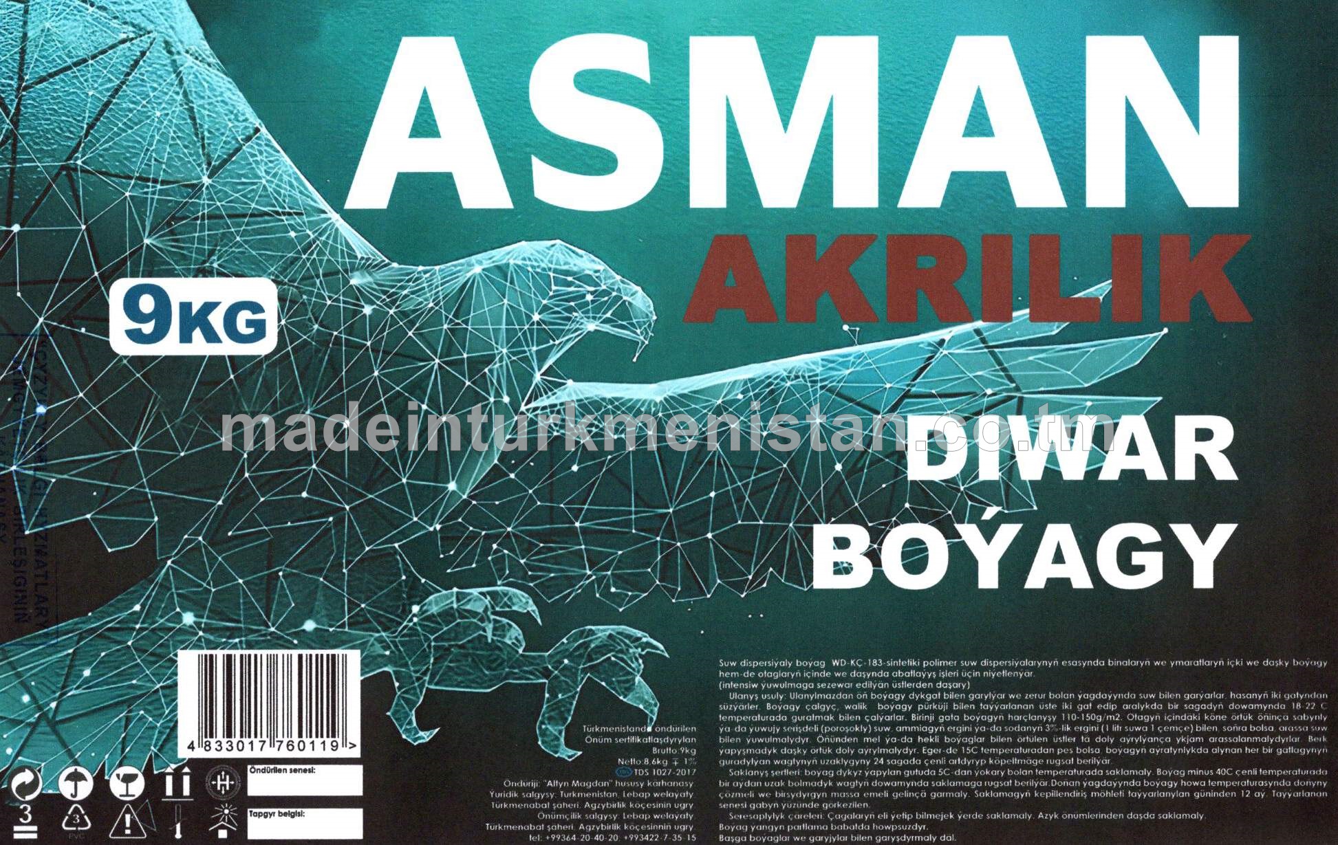 Akrilik diwar boyagy WD-KÇ-183