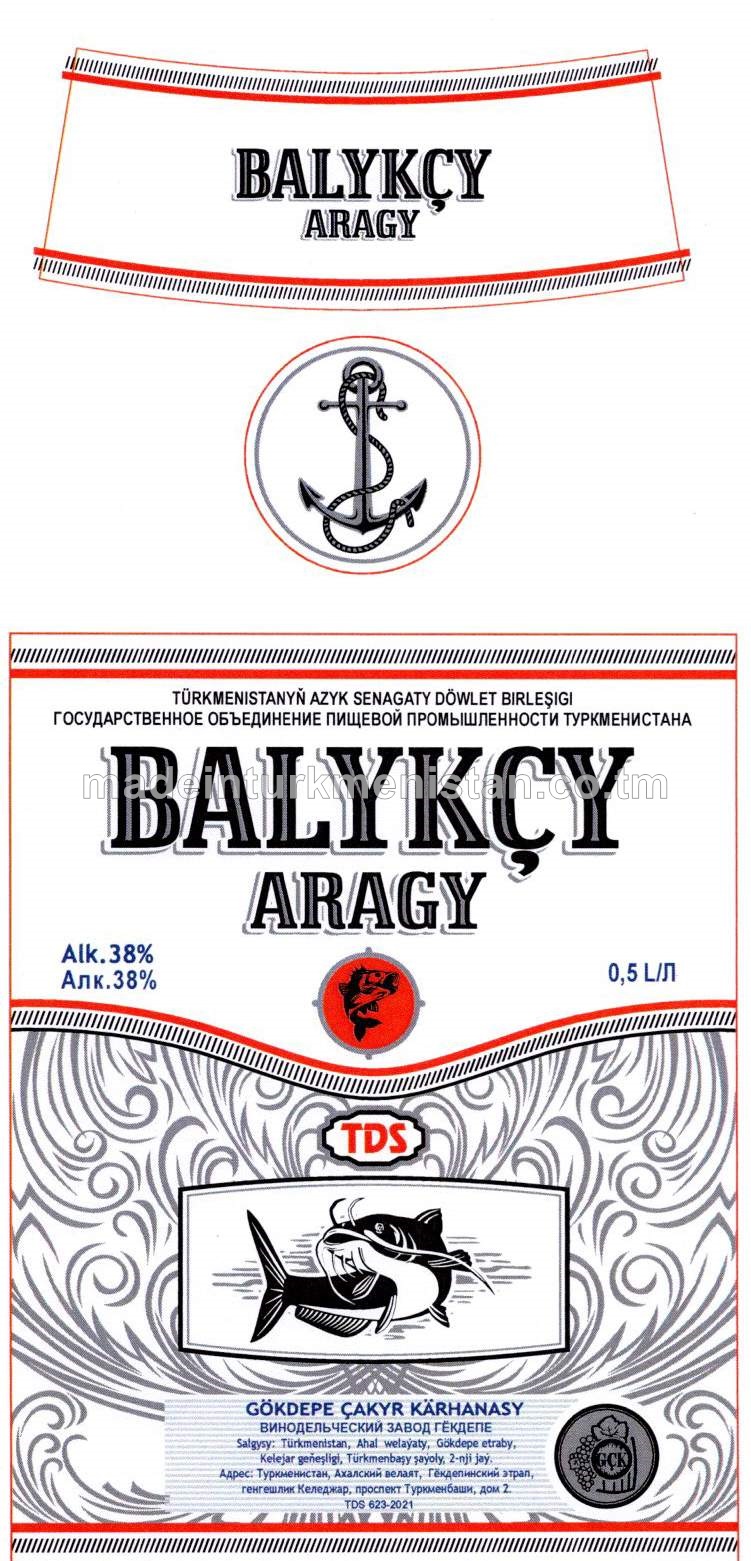 "Balykçy" aragy. Alk:38%