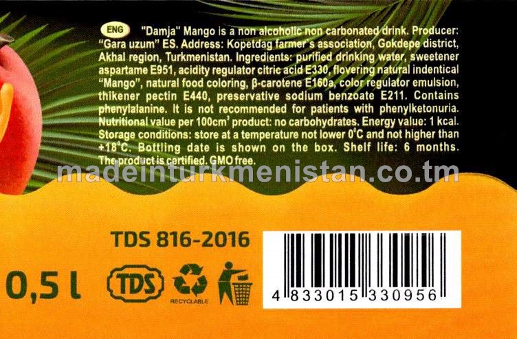 Mango alkogolsyz gazsyz içgi