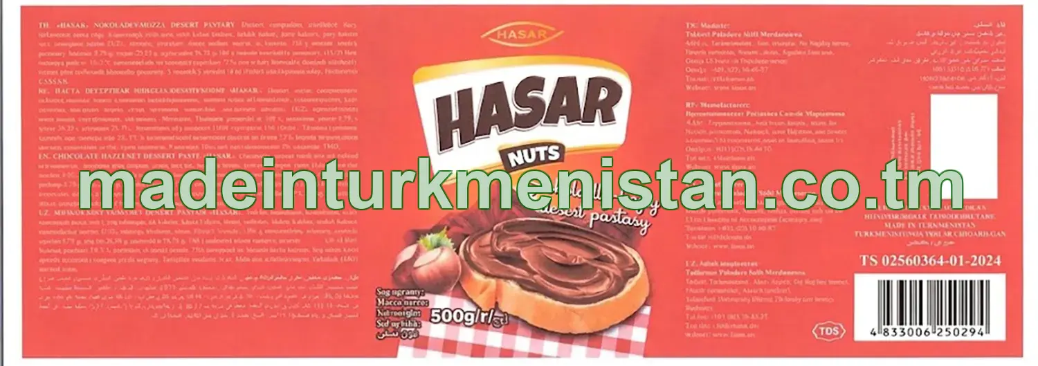"Hasar" şokoladly-hozly desert pastasy