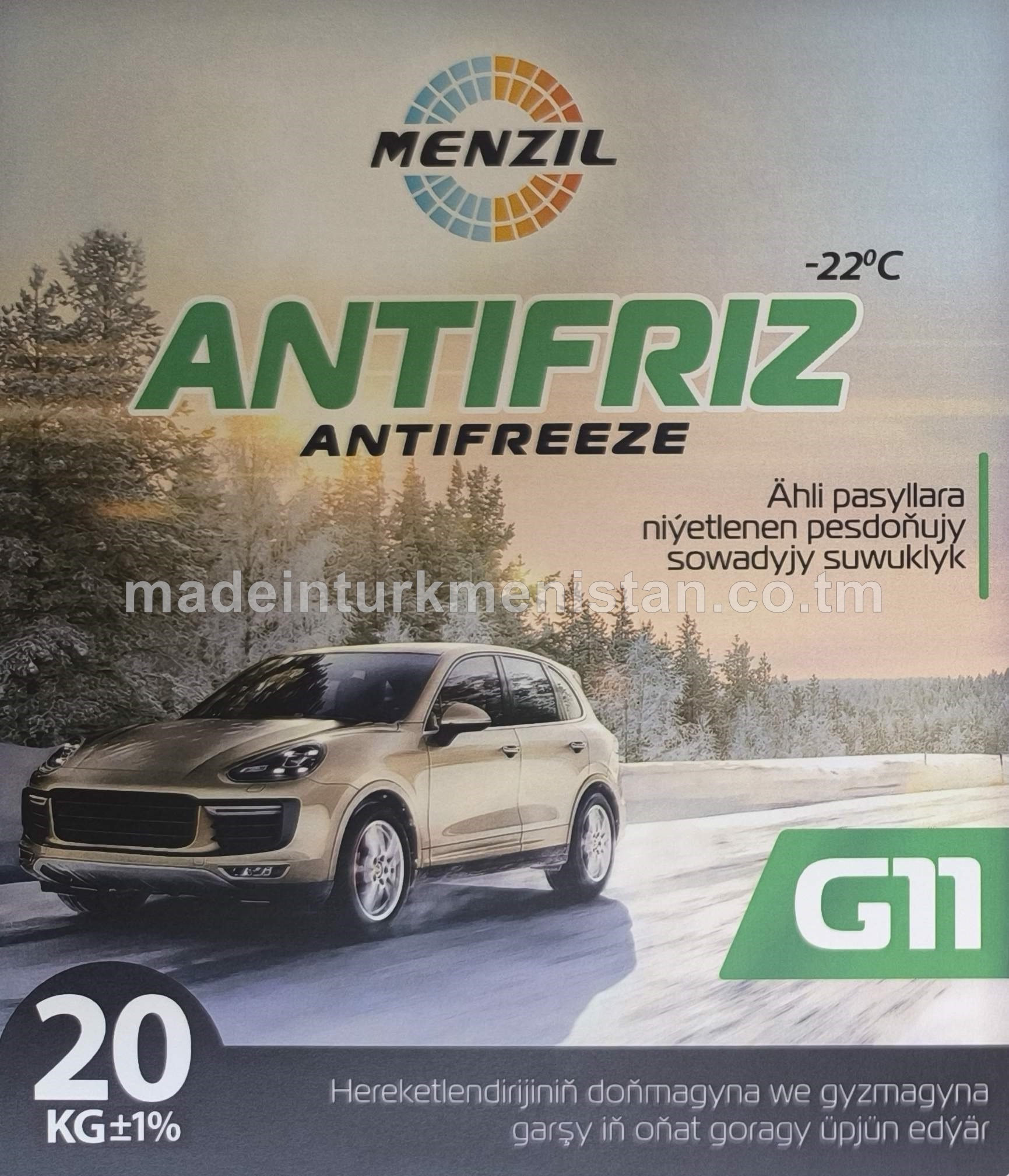 Pesdoňujy sowadyjy suwuklylar "Antifriz G11 Green" (-22°C)