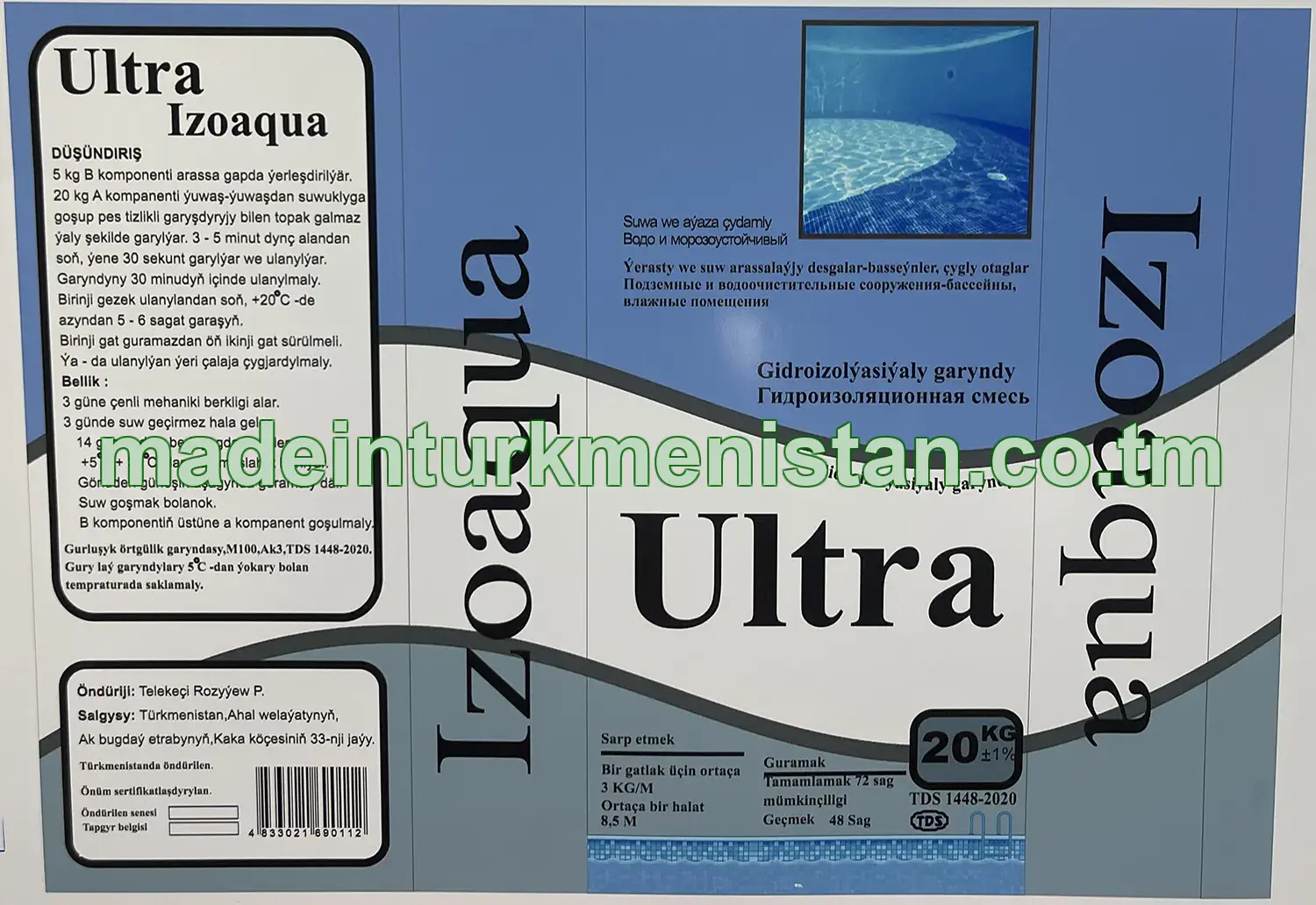 "Ultra Izoaqua" Gidroizolýasiýaly garyndy