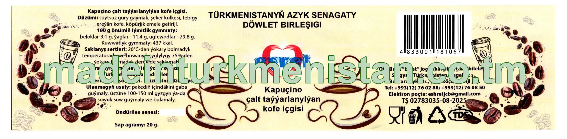 Kapuçino çalt taýýarlanylýan kofe içgisi