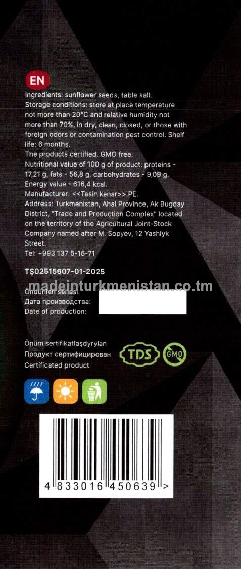 Günebakar çigidi duzlanan