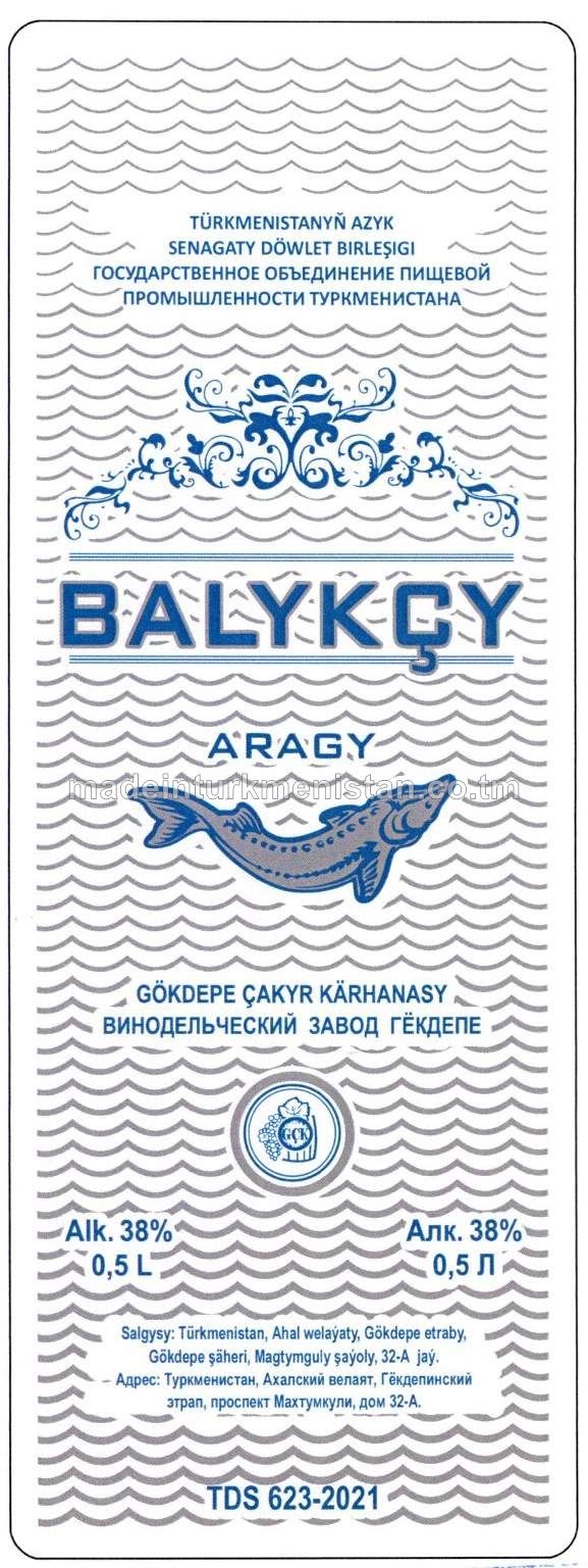 "Balykçy" aragy. Alk:38%