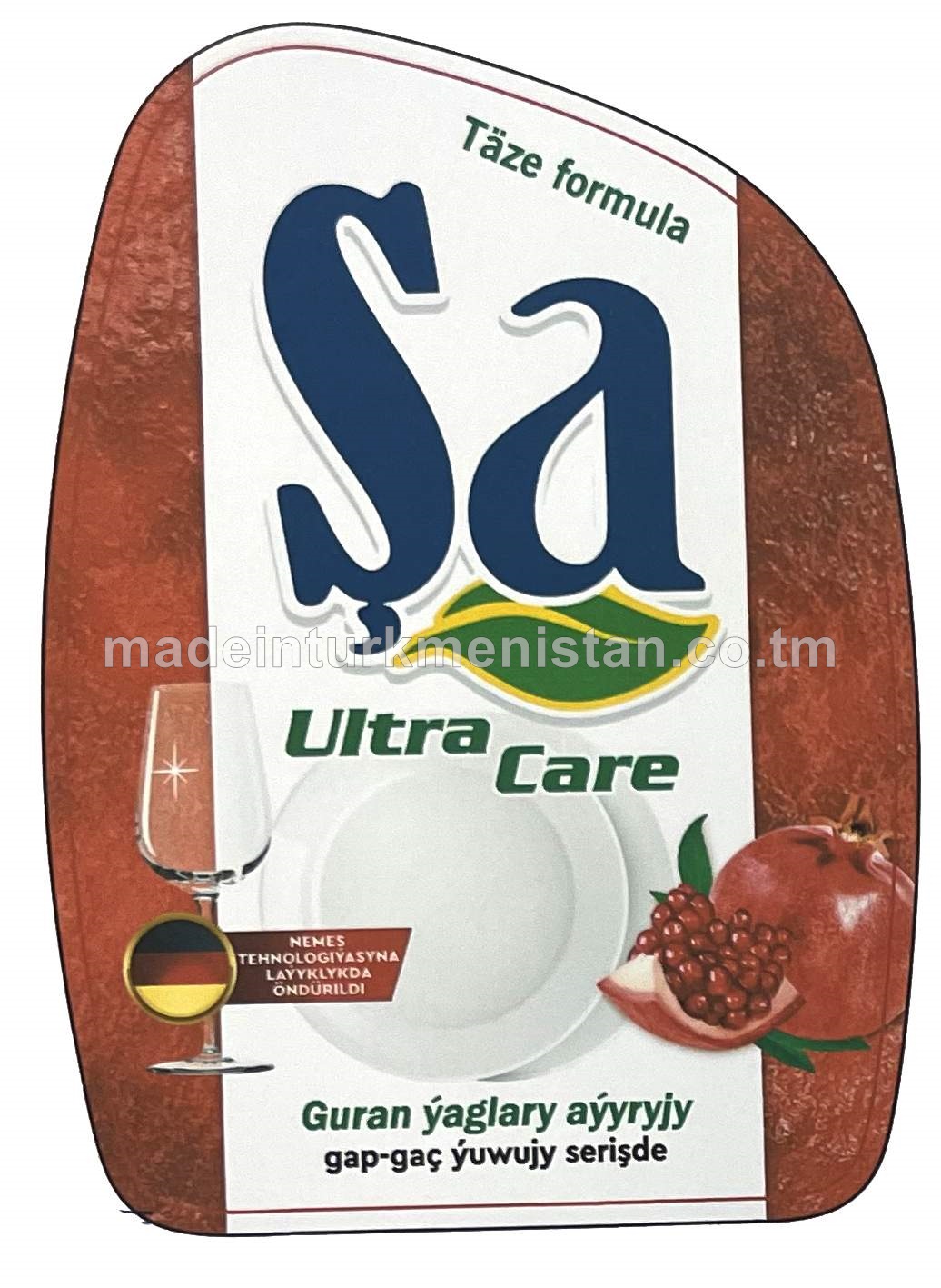 Şa gap-gaç ýuwujy serişde, guran ýaglary aýyryjy ultra care nar
