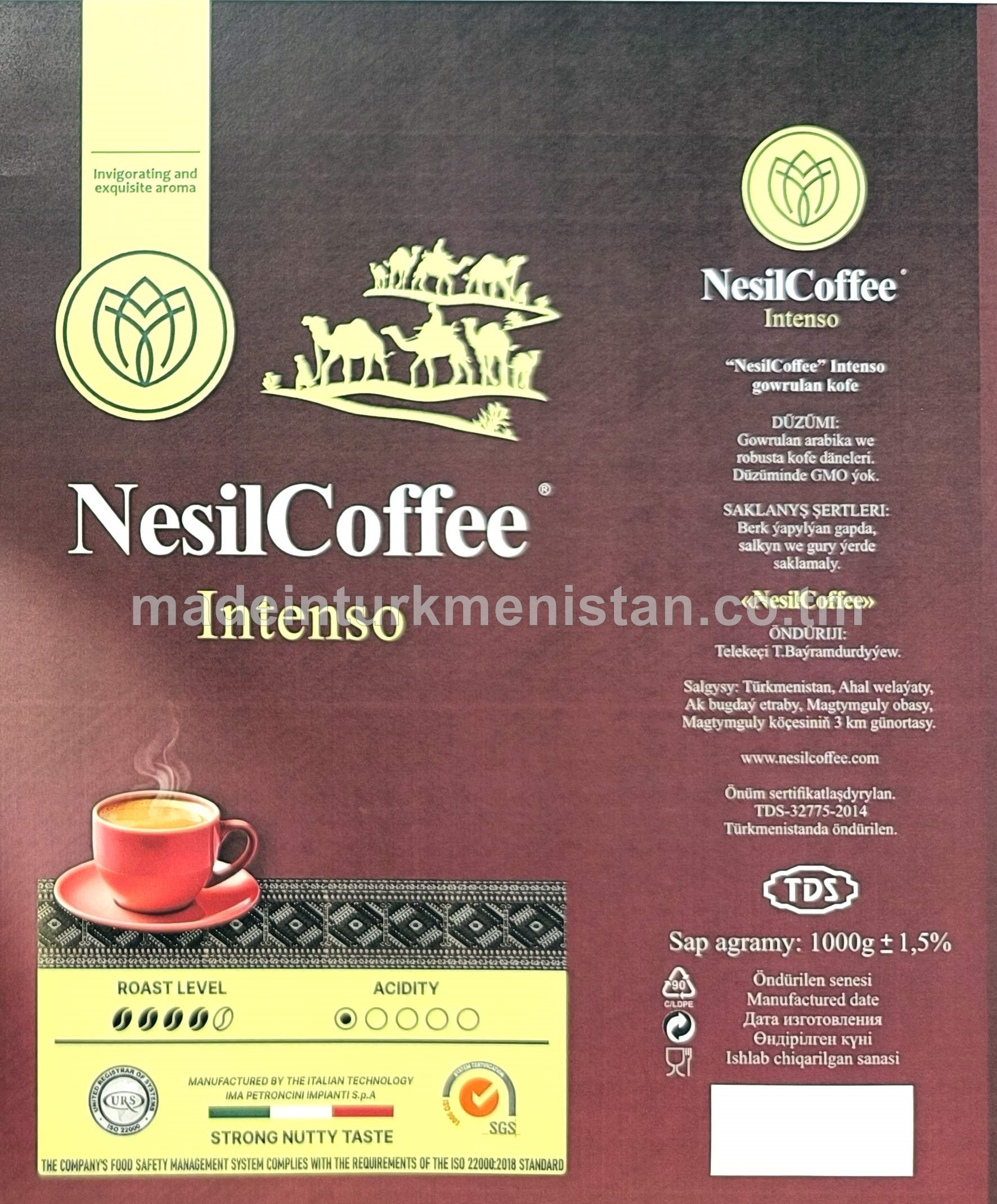 "NesilCoffee" Roasted coffee beans Intenso