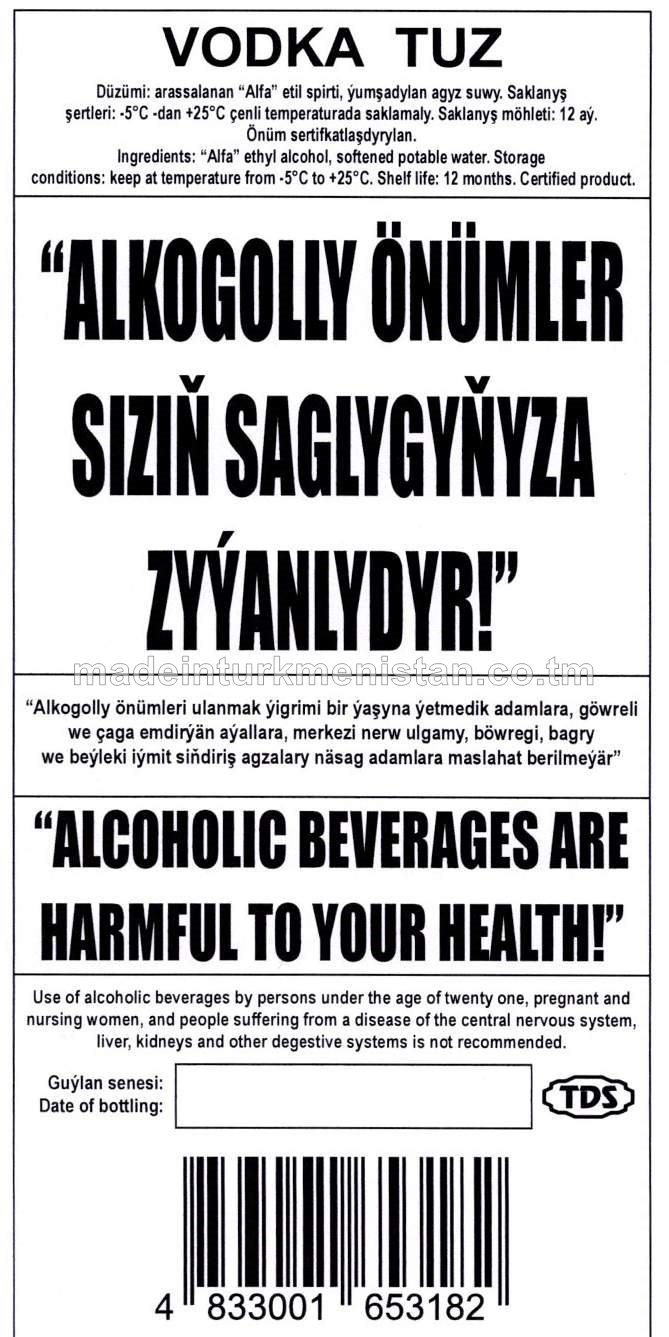 "TUZ" aragy. Alk: 40%