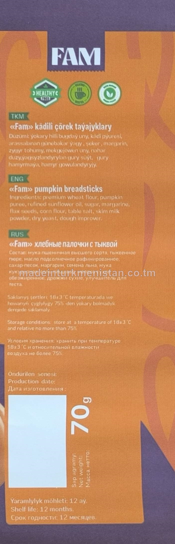 "Fam" kädili çörek taýajyklary