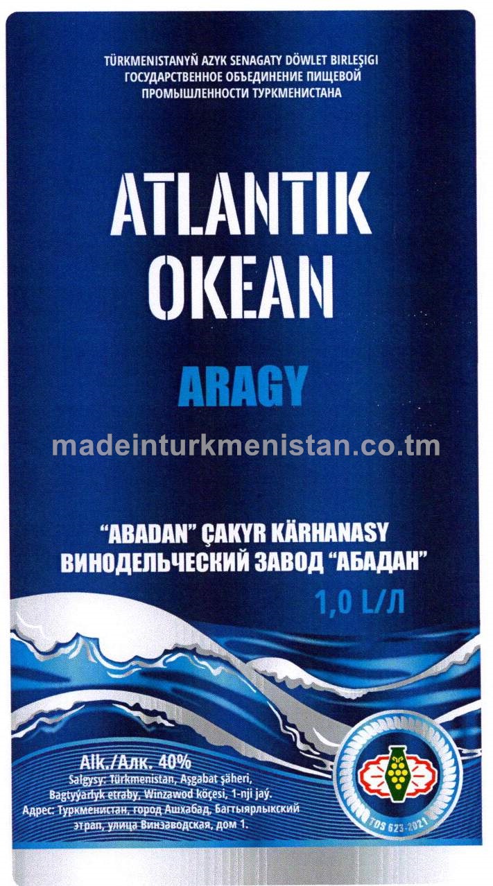 "Atlantik Okean" aragy. Alk: 40%