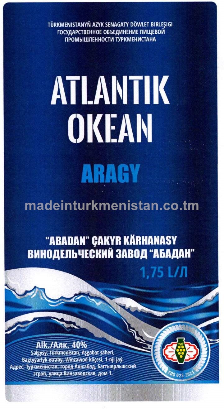 "Atlantik Okean" aragy. Alk: 40%