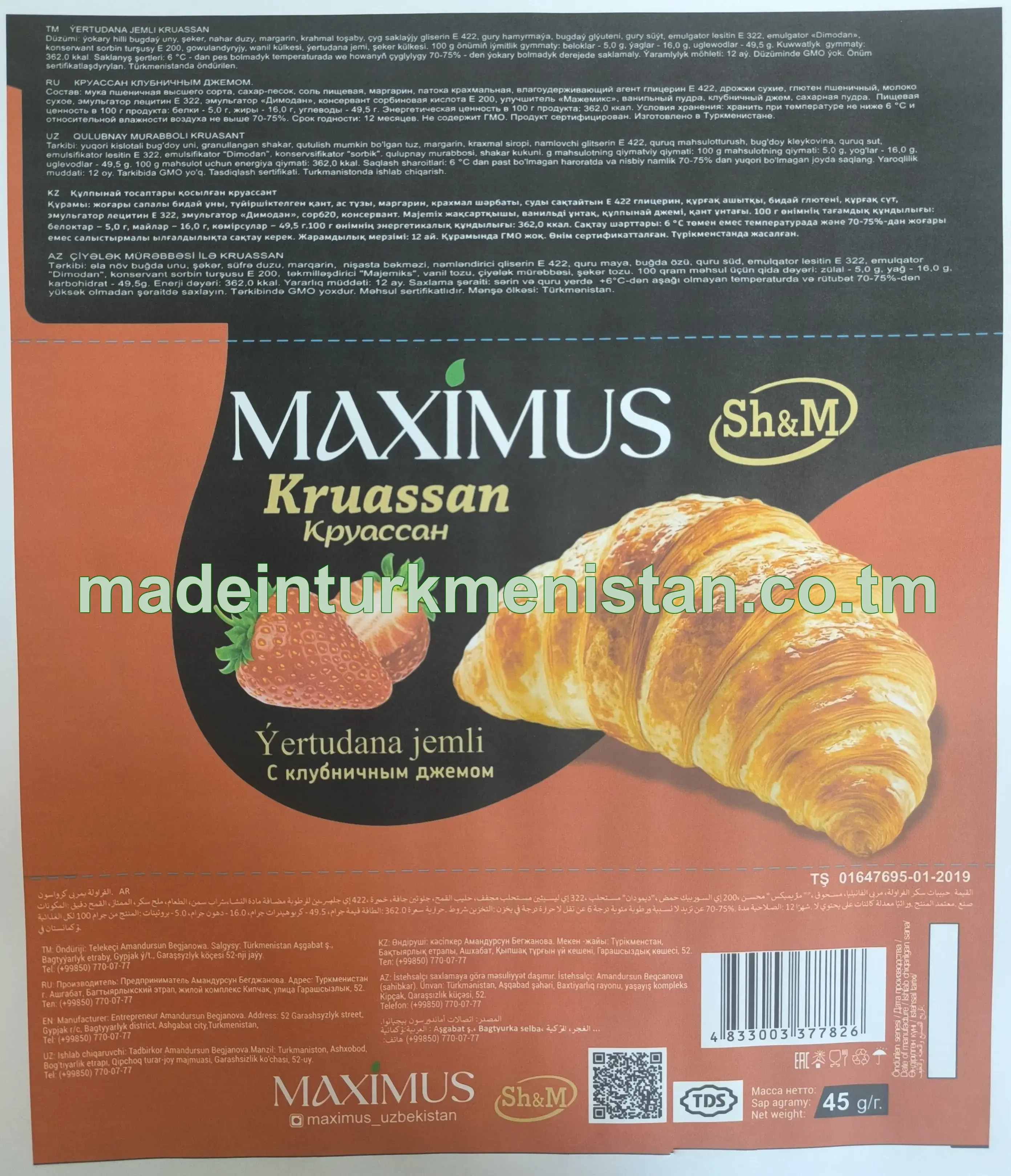 "Maximus" Ýertudana jemli kruassan