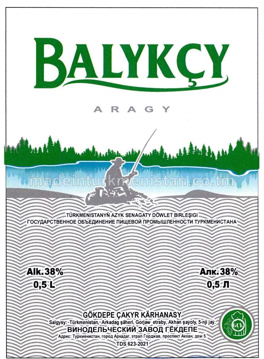 "Balykçy" aragy. Alk:38%