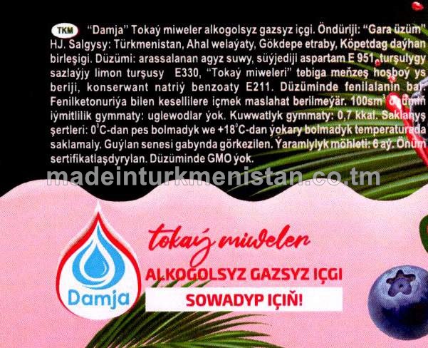 Tokaý miweleri alkogolsyz gazsyz içgi