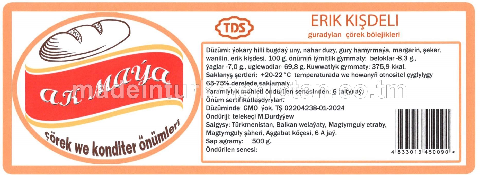 Erik kişdeli guradylan çörek bölejikleri