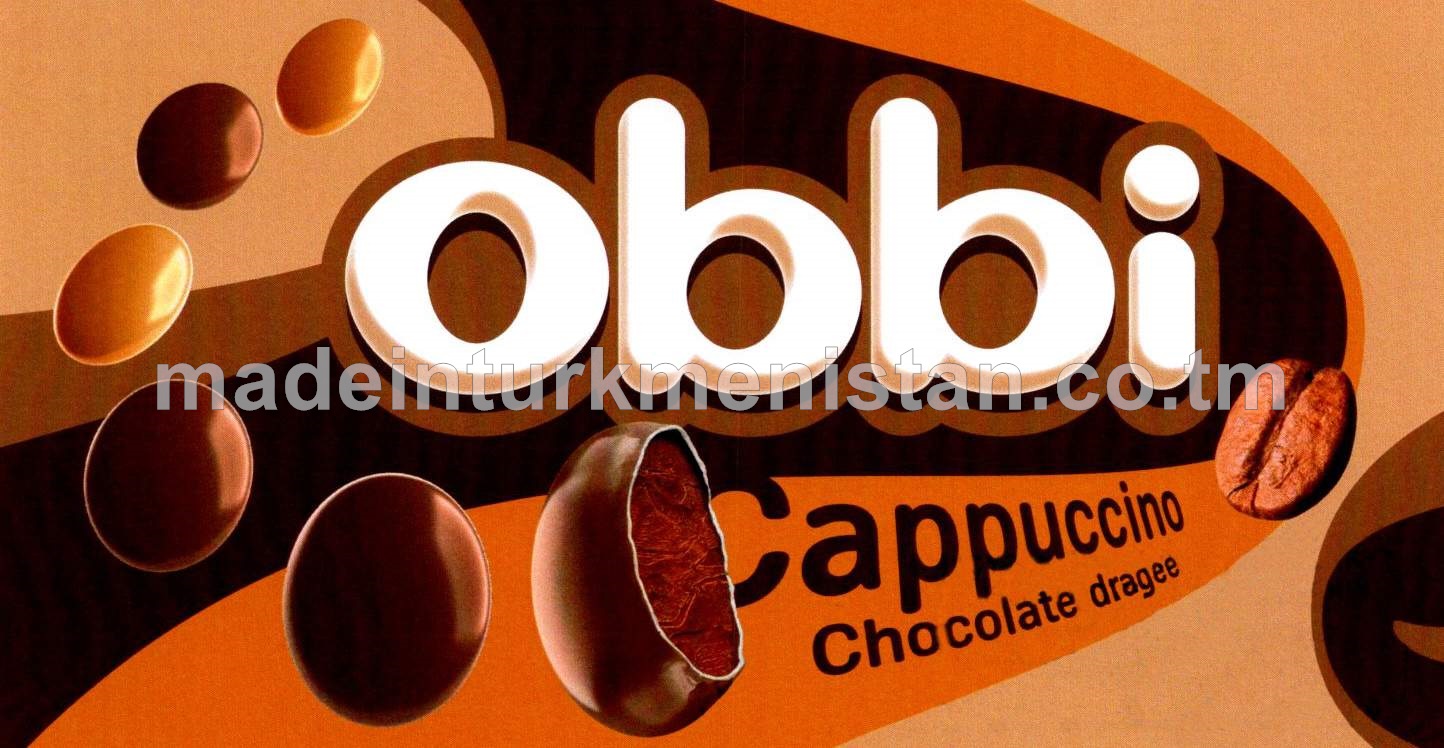 Obbi kapuçino ýakymly ysly şokolad örtülen nogul