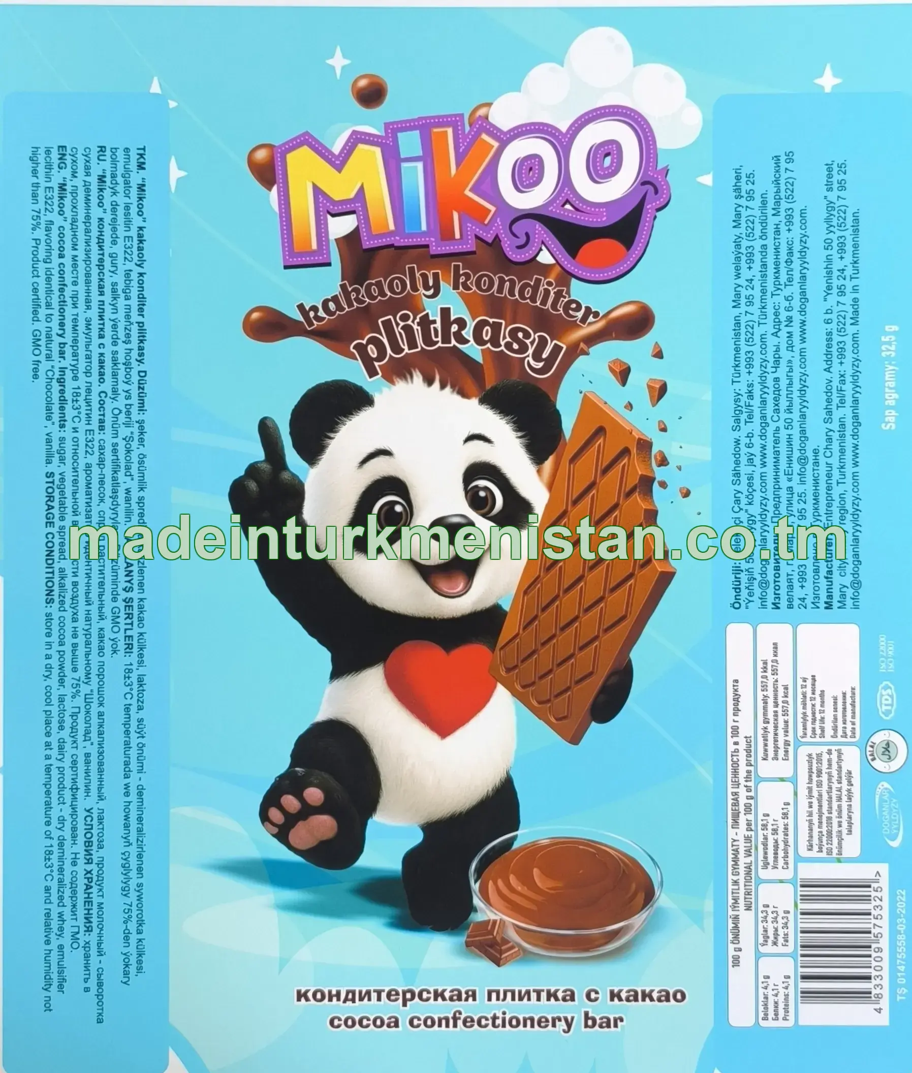 "Mikoo" kakaoly konditer plitkasy