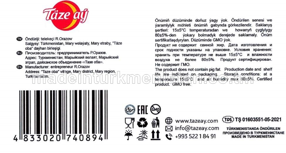 “Aryjyk” ýertudana we banan ýakymly ysly marmelad