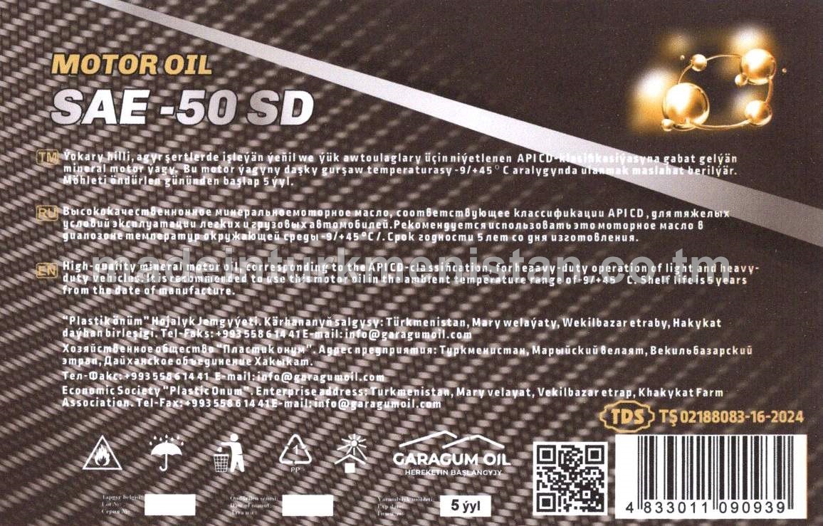Motor ýagy SAE-50 SD API CD