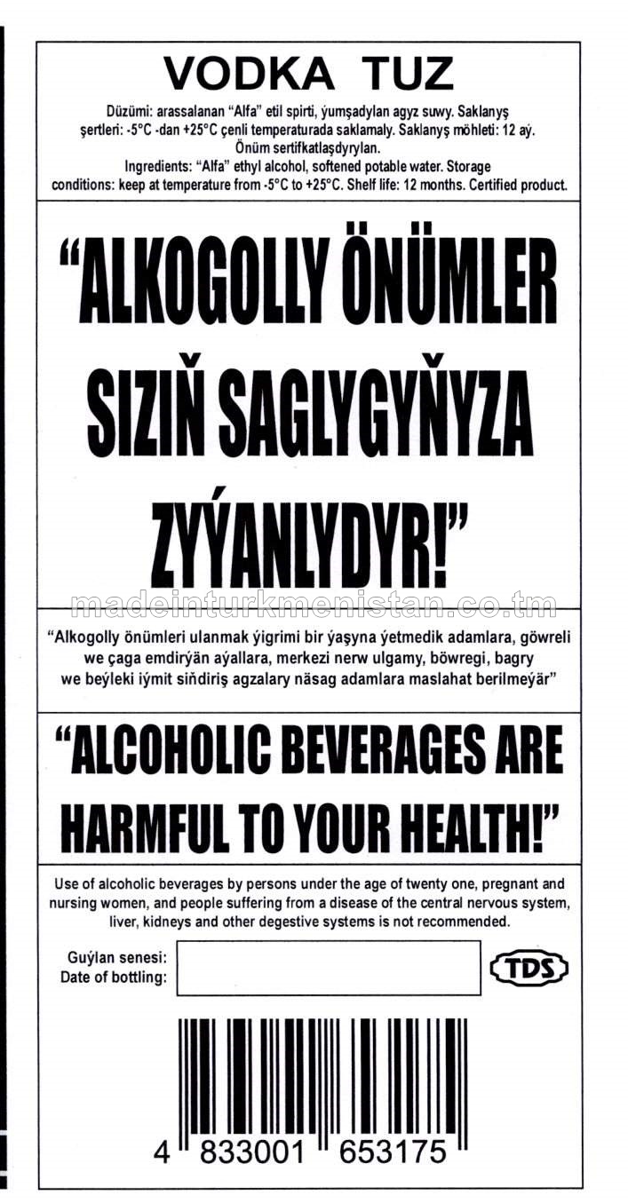 "TUZ" aragy. Alk: 40%