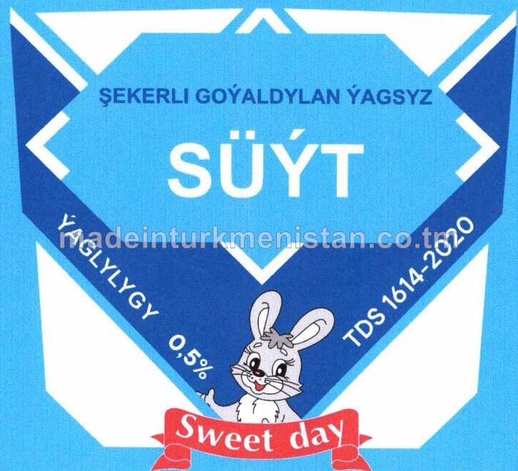 Şekerli goýaldylan ýagsyz Süýt, ýaglylygy 0,5%(Tm)