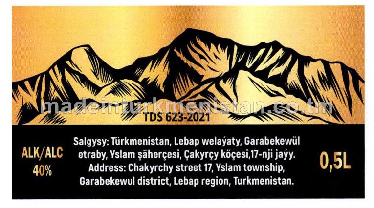 "Amyderýa kenary" aragy. Alc: 40%