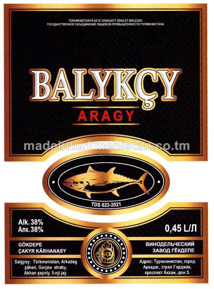 "Balykçy" aragy. Alk:38%