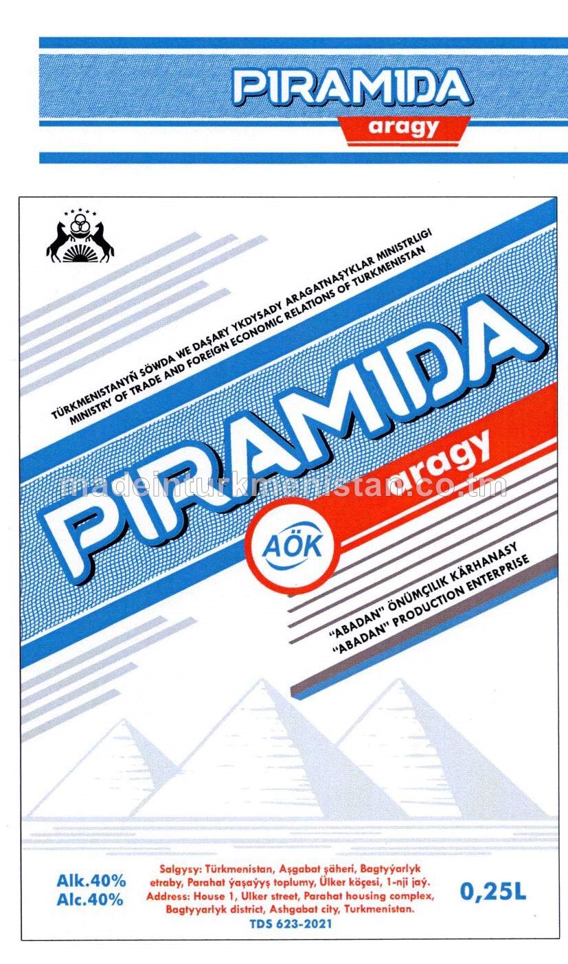 "Piramida" aragy. Alk: 40%