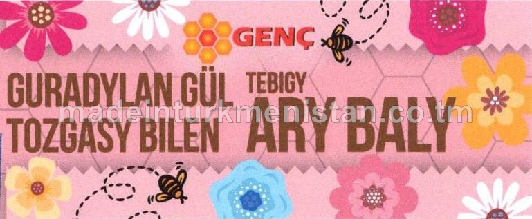 Guradylan gül tozgasy bilen tebigy ary baly