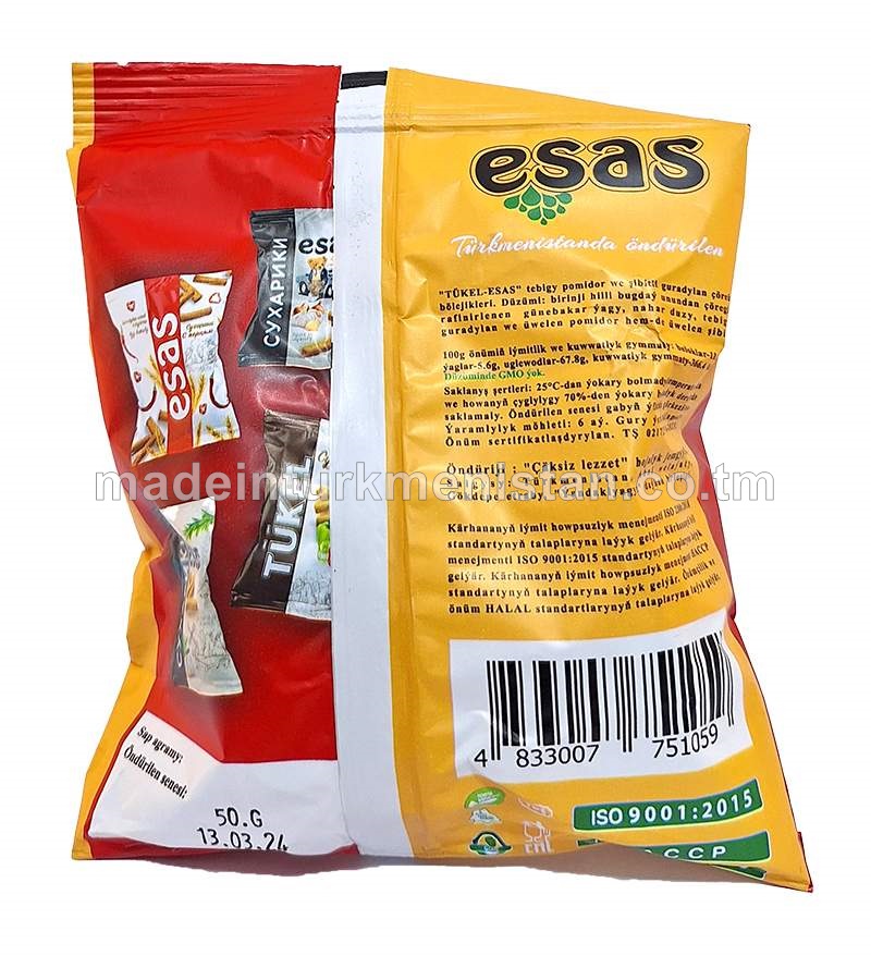 "Tükel-Esas" tebigy pomidor we şibitli guradylan çörek bölejikleri