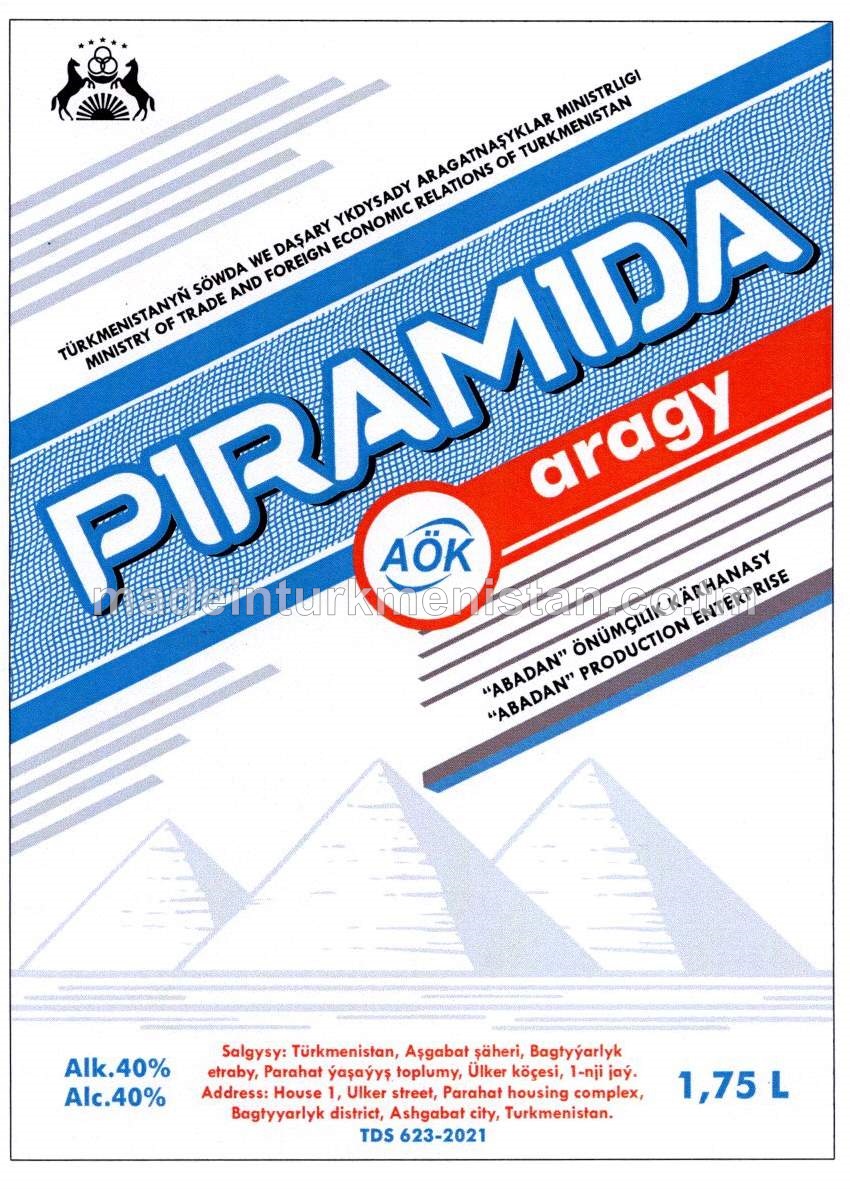 "Piramida" aragy. Alk: 40%