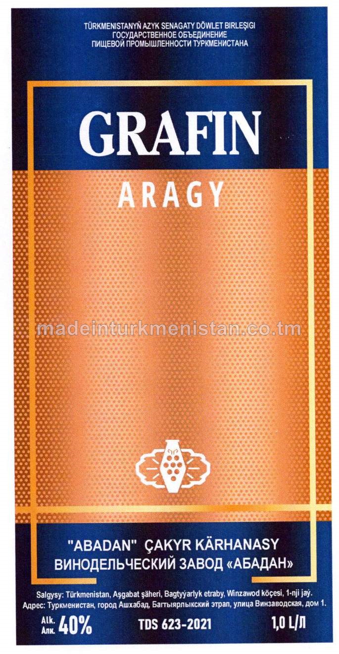 "Grafin" aragy. Alk: 40%