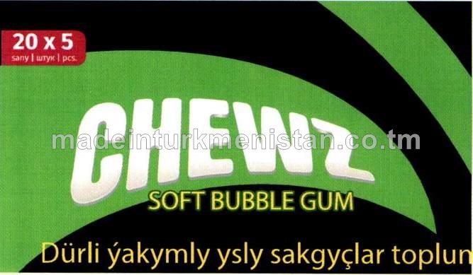 "chewz fighters" Dürli ýakymly ysly sakgyçlar toplumy (ýertudana, pyrtykal, tutti-frutti) (20x5)