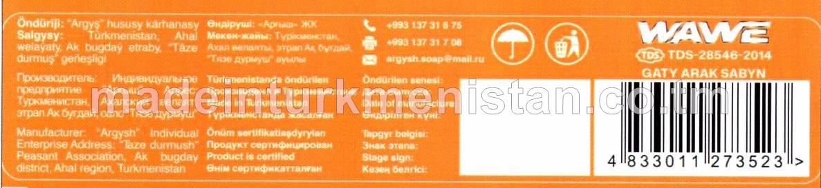 "WAWE ORANGE" gaty arak sabyny 