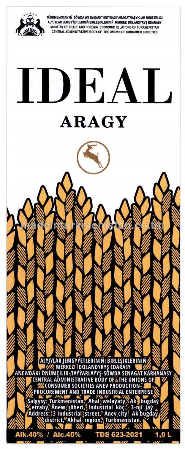 "Ideal" aragy. Alk: 40%