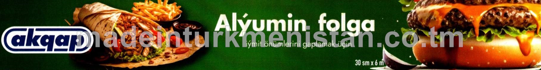 Iýmit önümlerini gaplamak üçin alýumin folga 30sm(Hytaý Halk Respublikasynyň önümi)