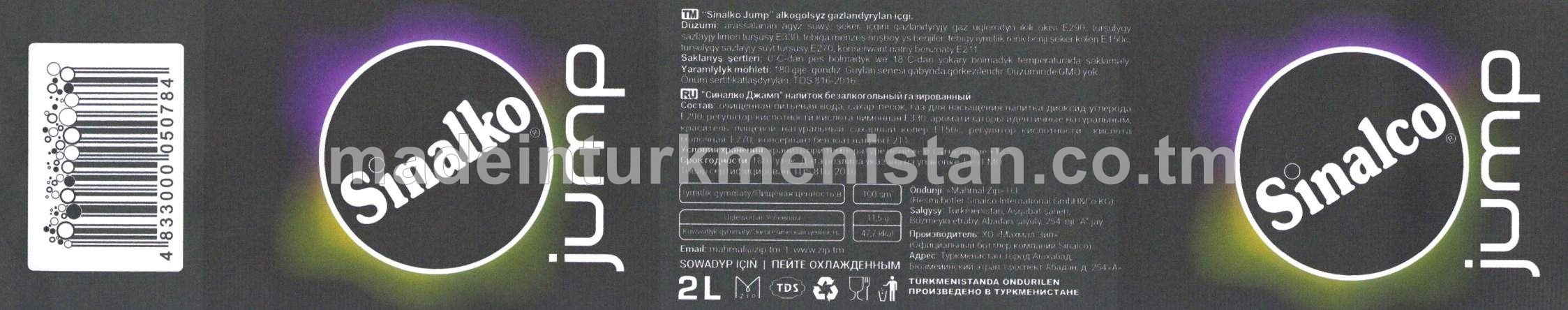 "Sinalco Jump" alkogolsyz gazlandyrylan içgi