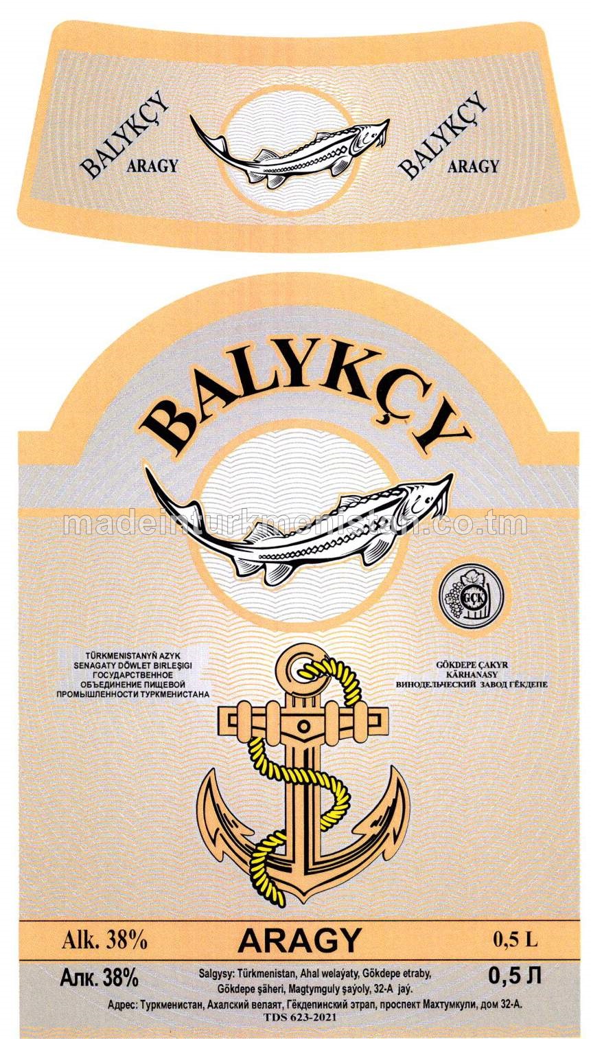 "Balykçy" aragy. Alk:38%