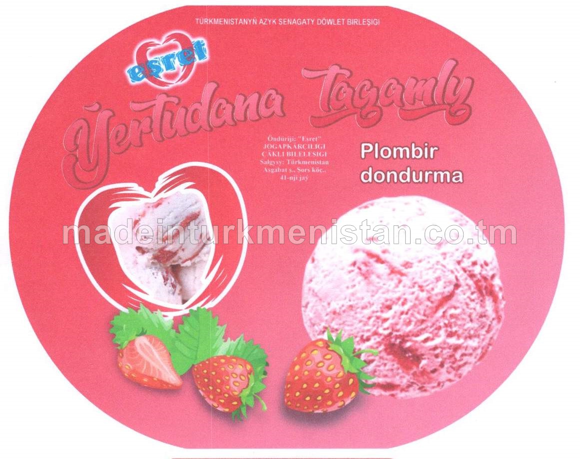 Ýertudana tagamly plombir doňdurma