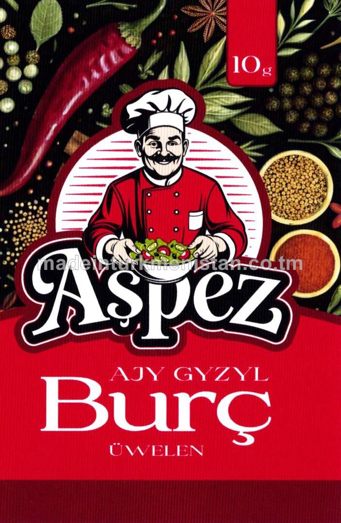 "Aşpez" Üwelen ajy gyzyl burç (Türkiýe Respublikasynda öndürilen)