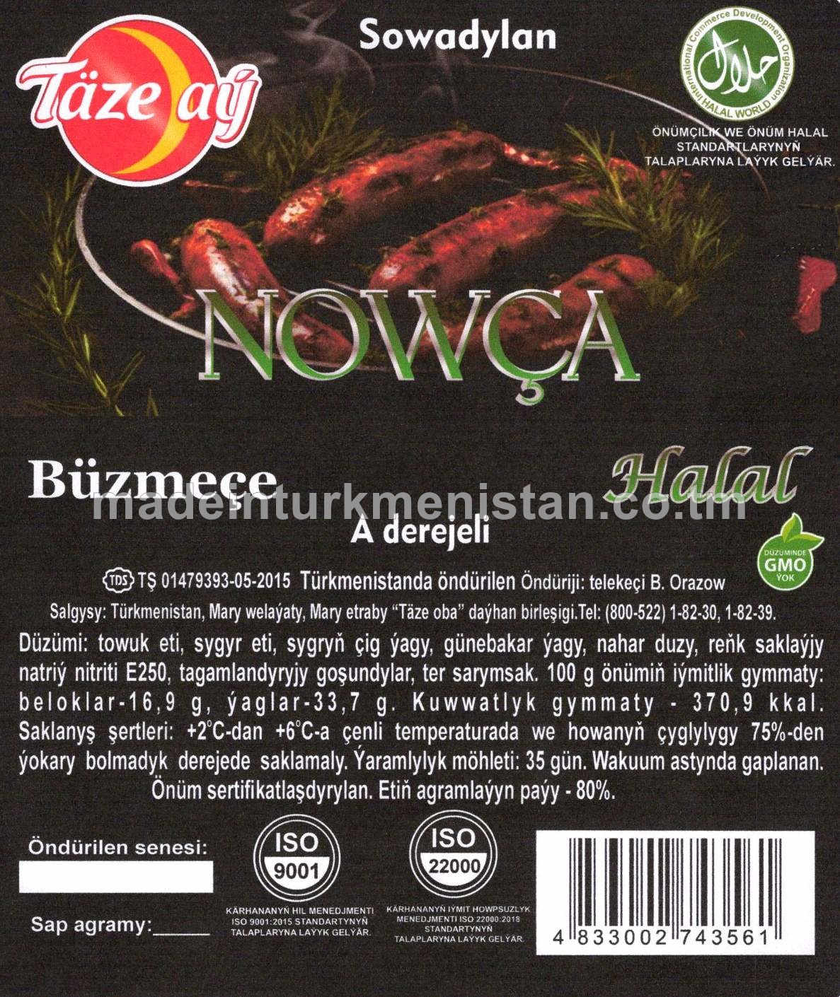 "Nowça" A derejeli büzmeçe