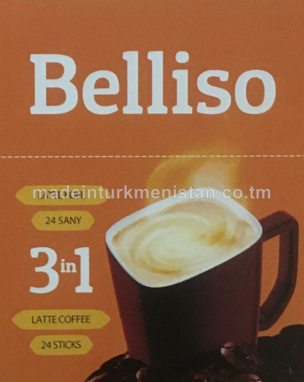 Latte tiz ereýän kofe içgisi 3-si 1-de (24sanyx15g)