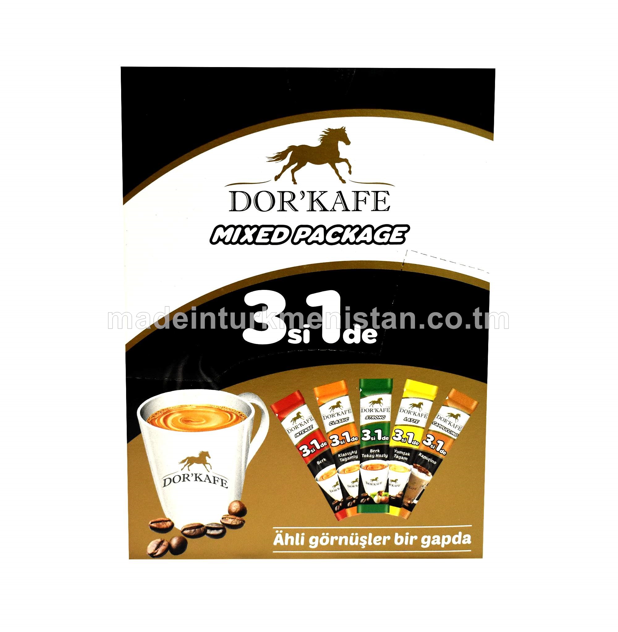 Garyşyk kofe gutysy 3-si 1-de (klassyky, berk, berk tokaý hozly, kapuçino, ýumşak tagam)