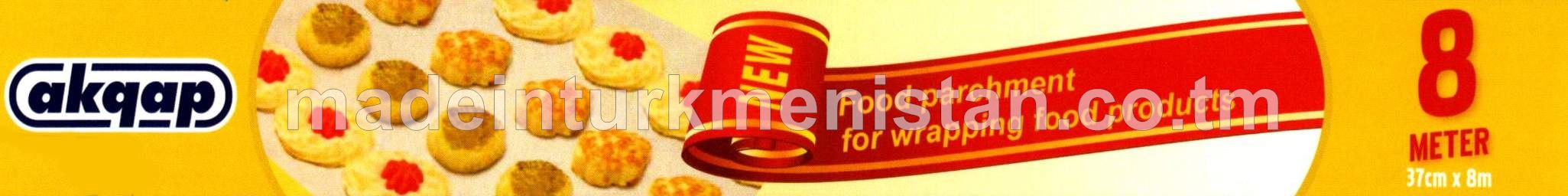 Iýmit önümleriniň gaplanylmagy üçin iýmitlik pergamenti 37sm, Iýmitlik A pergamneti 60 (Türkiýe Respublikasynyň önümi)