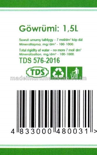 Arassalanan gazsyz agyz suwy