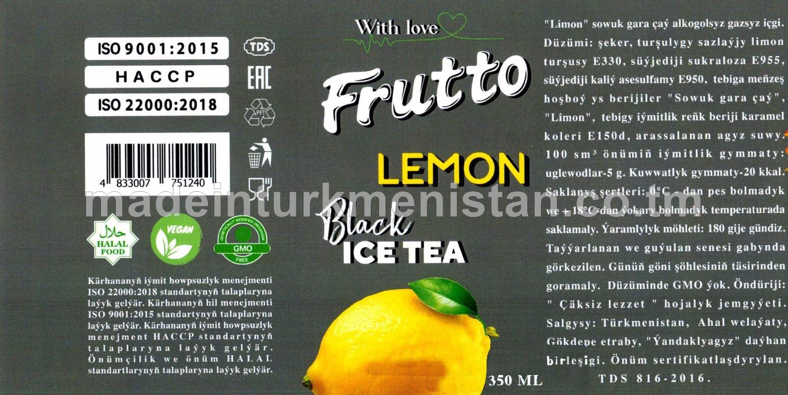 "Limon" sowuk gara çaý alkogolsyz gazsyz içgi