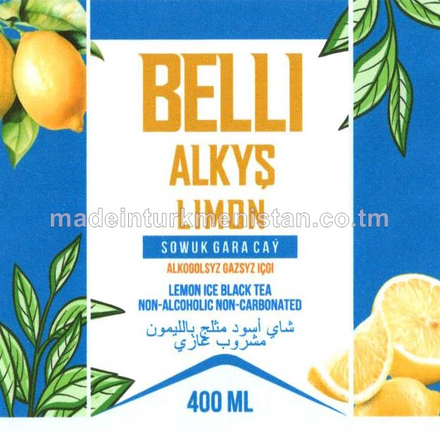 "BELLI ALKYŞ" limon sowuk gara çaý alkogolsyz gazsyz içgi