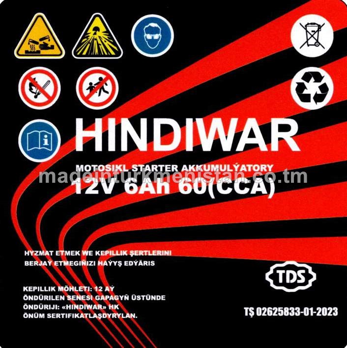 Akkumulýator 12V 6Ah 60 (CCA)