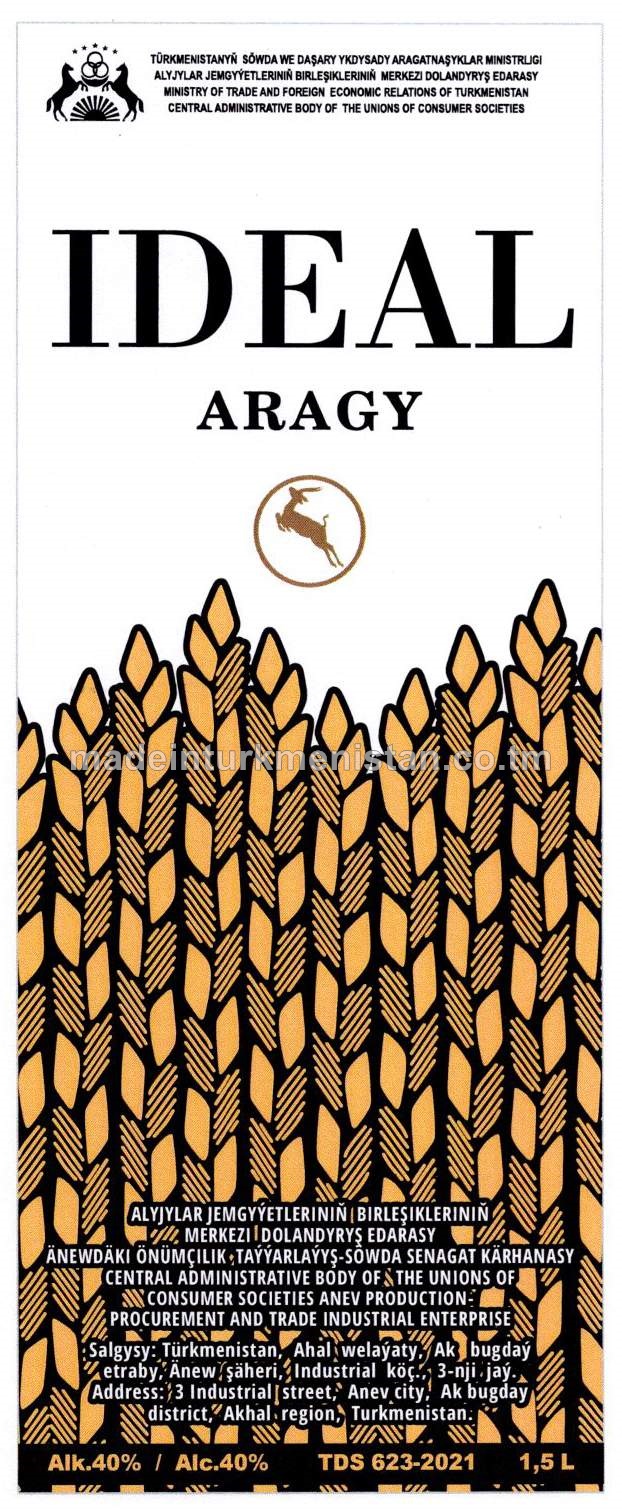 "Ideal" aragy. Alk: 40%